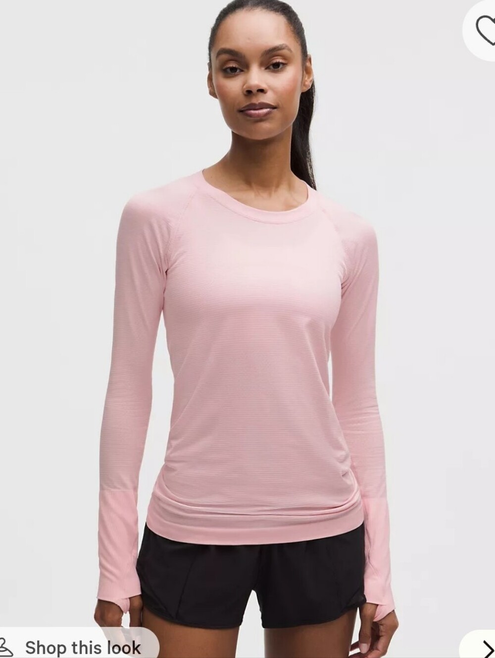 Lululemon Long Sleeve Swiftly Tech 2.0 Pink Pearl Size 2